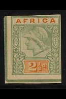 DE LA RUE ESSAY  1894  Minerva Imperf, 2½d Green & Orange, Inscribed "AFRICA," Mint Corner Example, Toned Gum, Small Gum - Andere & Zonder Classificatie