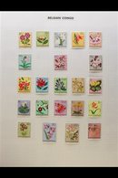 FLOWERS AND PLANTS ON STAMPS  A 1940's To 1980's Lovely All Different Fine Mint Collection In Two Well Filled Volumes Wh - Sin Clasificación