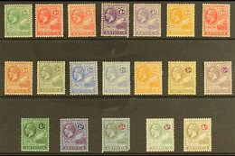 1921  Geo V Set To 4s Complete, Wmk Script, SG 62/80 Incl 64a, 2s 6d Pulled Corner Perf Otherwise Very Fine Mint. (19 St - Other & Unclassified