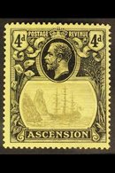 1924-33  4d Grey-black And Black/yellow "Torn Flag" Variety, SG 15b, Very Fine Mint. Lovely! For More Images, Please Vis - Ascension (Ile De L')