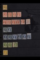 QUEENSLAND  1864-65 Small Star Chalon Issues, A Small Collection With 1d Mint (diagonal Bend) And Unused (3), Used (6, I - Other & Unclassified