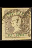 VICTORIA  1855 "TOO LATE" 6d Lilac And Green, SG 33, Fine With Four Margins And Neat 2/V Cancel. For More Images, Please - Autres & Non Classés