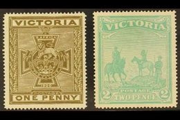 VICTORIA  1900 Patriotic Fund Pair, SG 374/375, Fine Mint. (2 Stamps) For More Images, Please Visit Http://www.sandafayr - Sonstige & Ohne Zuordnung
