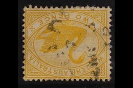 WESTERN AUSTRALIA  1898-1907 2d Bright Yellow, INVERTED WATERMARK" Variety, SG 113w, Fine Used For More Images, Please V - Otros & Sin Clasificación