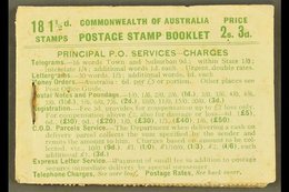 1927 PART BOOKLET  2s3d Green On Pale Green Booklet, SG SB20, If Complete, Should Contain 18 X 1½d Stamps (SG 96), Actua - Other & Unclassified