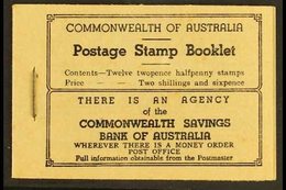 BOOKLETS  1942 2s 6d Booklet, Black On Buff Cover, With Waxed Interleaves And Postal Rates On Back Cover, SG SB28a, Very - Other & Unclassified