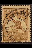 OFFICIAL  1914 2s Brown Kangaroo, Die II, Punctured "O S", SG O26, Good Used With Cds Cancellation. For More Images, Ple - Other & Unclassified