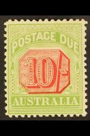 POSTAGE DUE  1909-10 10 Shilling Rosine & Yellow Green, SG D72, Very Fine Mint For More Images, Please Visit Http://www. - Other & Unclassified