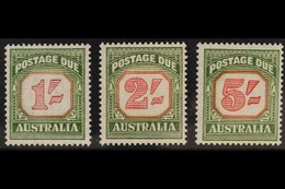 POSTAGE DUES  1953-59 Carmine And Deep Green Set, SG D129a/D131a, Never Hinged Mint (3 Stamps) For More Images, Please V - Other & Unclassified