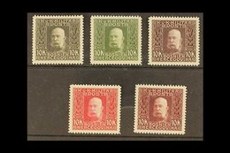 BOSNIA AND HERZEGOVINA  1912-14 10k Francis Joseph I Complete Set Of PERFORATED COLOUR PROOFS Printed In Five Different  - Otros & Sin Clasificación