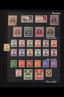 1933-1955 ATTRACTIVE COLLECTION  On Leaves, Mint And Used ALL DIFFERENT Stamps, Includes 1934-37 Set Mint (2a Large Die  - Bahrain (...-1965)