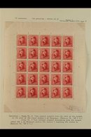 1919  10c Carmine-red King Albert Tin Hat (COB F168A, SG 240, Michel 148), Fine Mint (stamps Are Never Hinged) Complete  - Andere & Zonder Classificatie