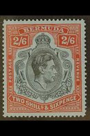 1942  2s.6d Black And Red On Grey Blue, LINE PERF 14¼, SG 117a, Superb Never Hinged Mint, Usual Streaky Gum. For More Im - Bermudas