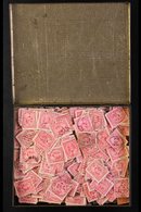 1903-12 KEVII TWO CENTS  A Small Ancient Biscuit Tin Containing A Substantial Loose Used Hoard Of KEVII 2c Rose-carmines - Other & Unclassified