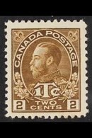 1916   2c + 1c Brown, Die I, Perf 12, SG 238, Fine Mint. Scarce. For More Images, Please Visit Http://www.sandafayre.com - Other & Unclassified