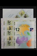 1996-2001  Birds Sets In Se-tenant Sheetlets, Plus 2001 Booklet, SG 1673/6, 1717/20, 1779/82, 1865/8, 1974/81, 2058/65,  - Other & Unclassified