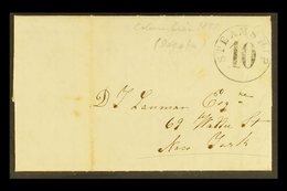 1851  (14 Aug) Entire Letter From Bogota To New York With A Lengthy Personal Message Written In English, Mentioning The  - Colombia