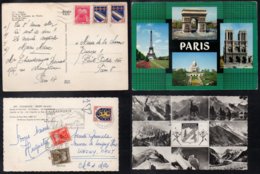 TAXE TYPE GERBE / 2 CARTES POSTALES TAXEES (ref 6337) - 1960-.... Briefe & Dokumente