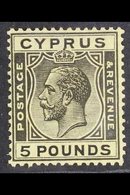 1928  £5 Black / Yellow, SG 117a, Mint With Bright Fresh Appearance. For More Images, Please Visit Http://www.sandafayre - Other & Unclassified