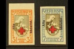1923  "Aita Hadalist." Overprints Complete Imperf Set (Michel 46/47 B, SG 49A/50A), Very Fine Mint, Very Fresh, Both Sta - Estonie