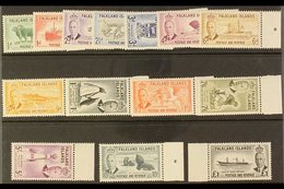 1952 MARGINAL SET.  KGVI Definitives Complete Set, SG 172/85, Never Hinged Mint. (14 Stamps) For More Images, Please Vis - Falklandeilanden