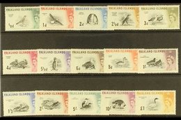 1960-66  Bird Definitive Set, SG 193/207, Very Fine Lightly Hinged Mint (15 Stamps) For More Images, Please Visit Http:/ - Falkland