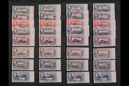 1944-45 OVERPRINTED SETS.  ALL Four Overprinted Sets For Each Dependency, SG A1/D8, Matching Marginal Examples, Never Hi - Falklandeilanden