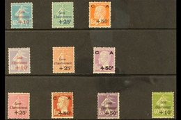 1927-31 NHM SINKING FUND SELECTION  Presented On A Stock Card & Includes The 1927 Set Yv 246/48, SG 460/62, 1928 Set Yv  - Otros & Sin Clasificación