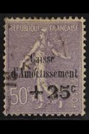 1931 VARIETY  50c+25c Pale Violet Sinking Fund Overprint WITHOUT DOT OVER "I" Variety, Yvert 276a, Lightly Used & Seldom - Sonstige & Ohne Zuordnung