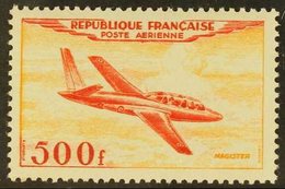 1954  500f Scarlet & Yellow-orange Air Aircraft (SG 1196, Yvert 32), Never Hinged Mint, Fresh. For More Images, Please V - Andere & Zonder Classificatie