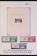 ALGERIA  1949 25fr Universal Postal Union (UPU), SG 297 Or Yvert 278, A Superb Imperf SUNKEN DIE PROOF Printed In Black  - Sonstige & Ohne Zuordnung