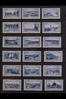 ALGERIA  TOURIST PUBLICITY LABELS, Circa 1930's "La Belle France" Set Of 40 Different Algerian Views, Printed In Blue By - Otros & Sin Clasificación