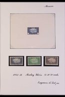 MOROCCO  1933-34 IMPERF SUNKEN DIE PROOFS For The 1933-34 Pictorial Definitives, SG 169 Etc, Printed On India Paper With - Other & Unclassified