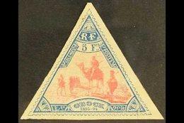 SOMALI COAST  OBOCK 1894-1903 5fr Rose And Blue, Triangular, SG 79, Mint, Thin Patch. For More Images, Please Visit Http - Other & Unclassified