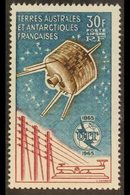 T.A.F.F.  1965 30fr Telecom Blue & Brown Air Post, Yv 9, Never Hinged Mint For More Images, Please Visit Http://www.sand - Autres & Non Classés