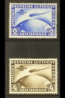 1930  Air First South American Flight Of Graf Zeppelin Complete Set (Michel 438/39, SG 456/457a), Fine Mint, A Few Short - Autres & Non Classés