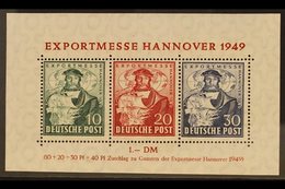 BRITISH / AMERICAN ZONE  1949 Hannover Fair Miniature Sheet, Mi Block 1a, Never Hinged Mint For More Images, Please Visi - Sonstige & Ohne Zuordnung