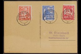 RUSSIAN ZONE  MECKLENBURG-VORPOMMERN 1945 Child Welfare Complete Set (Michel 26/28, SG RB19/21), Very Fine Used On Pictu - Other & Unclassified