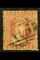 1862-62  6d Rose Chalon, SG 3, Well Centered For These, Neat A15 Cancel. For More Images, Please Visit Http://www.sandaf - Grenade (...-1974)