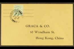 POSTAL FISCAL COVER.  1938 (20 Jan) Cover Addressed Locally, Bearing POSTAL FISCAL 1938 5c Green (SG F12) Tied By "Hong  - Other & Unclassified