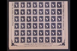 FORGERIES  Forged Complete Sheets (with Marginal Inscriptions) Of The 1854 ½a Vermilion (sheet Of 90 Stamps), ½a  deep B - Other & Unclassified