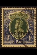 JIND  1937-38 5r Green & Blue, SG 123, Fine Cds Used For More Images, Please Visit Http://www.sandafayre.com/itemdetails - Other & Unclassified