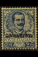 ERITREA  1903 25c Blue Overprint (SG 24, Sassone 24), Fine Mint, Very Fresh. For More Images, Please Visit Http://www.sa - Other & Unclassified