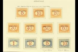 ERITREA  POSTAGE DUES 1903 Overprints At Top Complete Set Including The Rare 10L (SG D30/40, Sassone 1/11), Fine Mint, B - Other & Unclassified