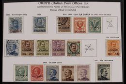 LA CANEA  1900-1912 Comprehensive Mint & Used Collection On A Small Page, All Different, Includes 1900 1pi On 25c, 1905  - Andere & Zonder Classificatie