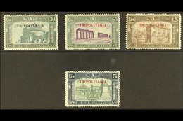 TRIPOLITANIA  1930 National Defence Overprints Complete Set (Sassone 69/72, SG 94/97), Never Hinged Mint, Very Fresh. (4 - Other & Unclassified