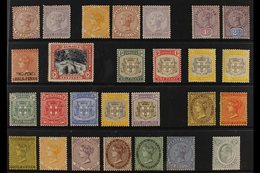 1870-1911 OLD TIME MINT COLLECTION  Presented On A Stock Card That Includes 1870 CC WMK 2s & 5s, 1883-97 CA Wmk 6d, 2s & - Jamaïque (...-1961)