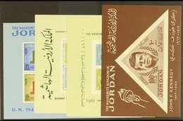 1963-1967 MINI-SHEETS.  Superb Never Hinged Mint All Different Miniature Sheets, Includes 1963 UN, 1964 Kennedy & Olympi - Jordanien