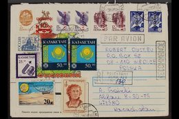 1993  (June) Registered Cover Addressed To Poland, Bearing Mixed Franking Of Soviet Union, Russi And Kazakhstan Stamps ( - Kazakhstan