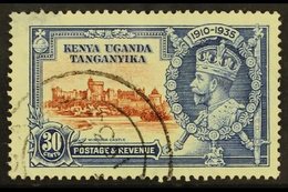 1935  30c Brown And Deep Blue Silver Jubilee, Diagonal Line By Turret, Cds Used, Thin At Upper Left. For More Images, Pl - Vide